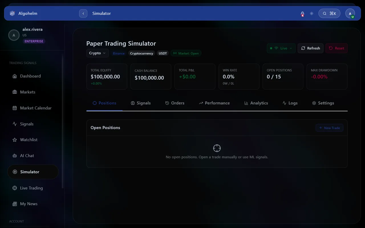 Paper Trading Simulator